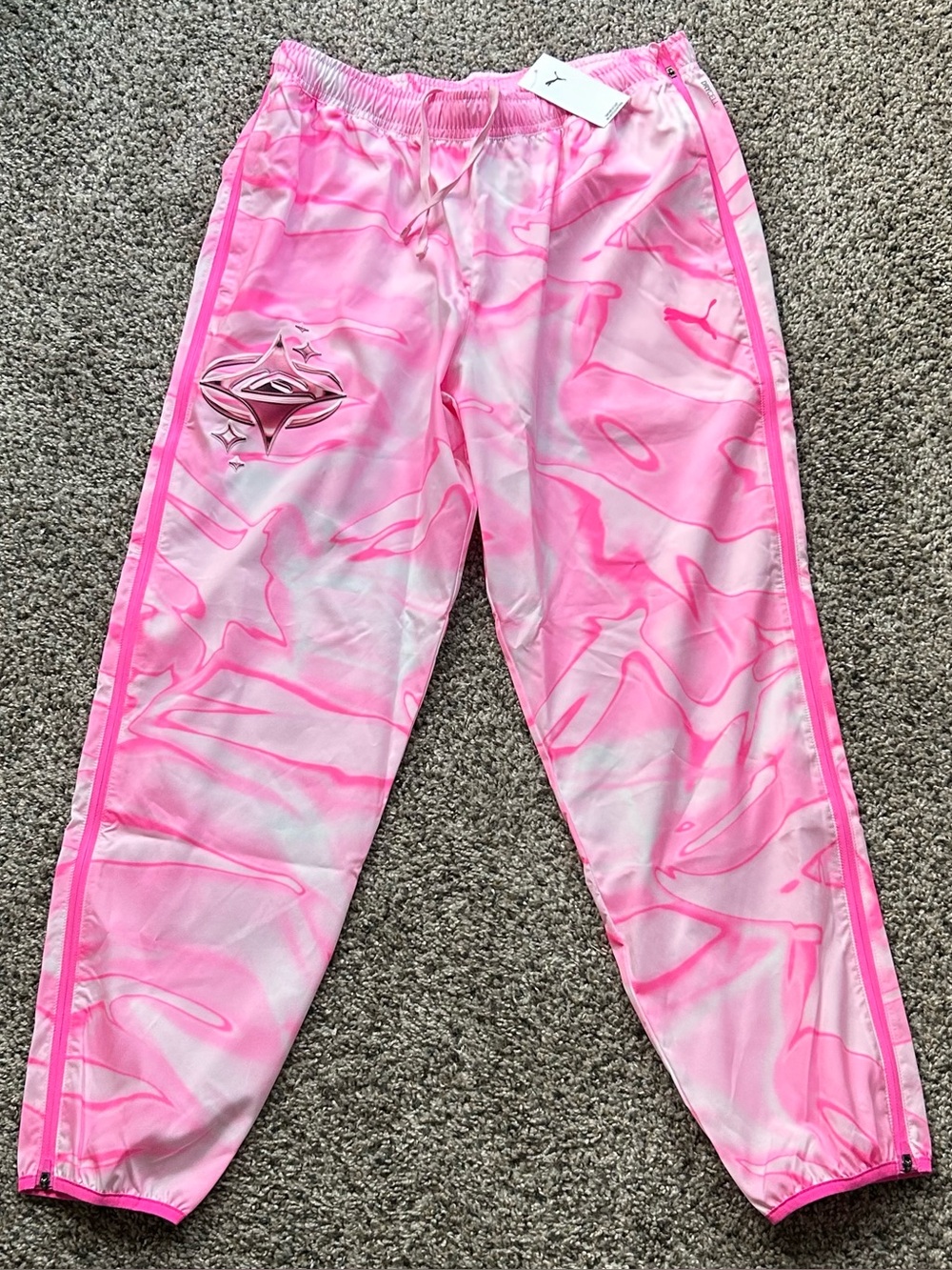 Puma LaFrancé Pink Heem Men's Basketball Pants Pink Size XL 633852-01